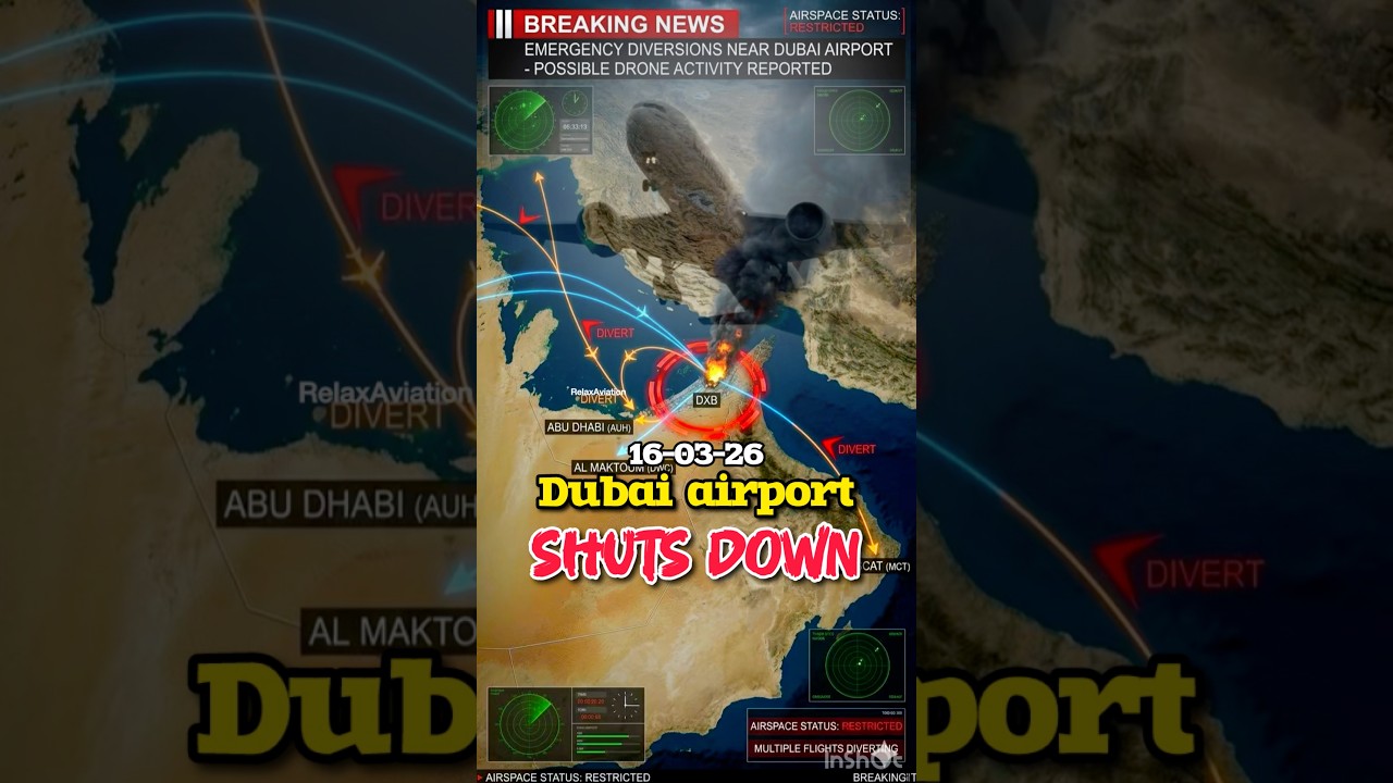 Dubai Closed | Flights Diverted as DXB Suspends Operations #dubaiairport #dubai #shortvideo