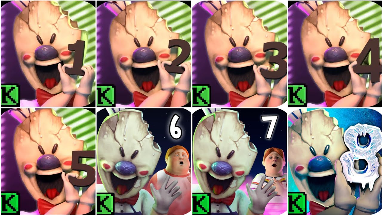 Ice Scream 1-8 intro all cutscenes