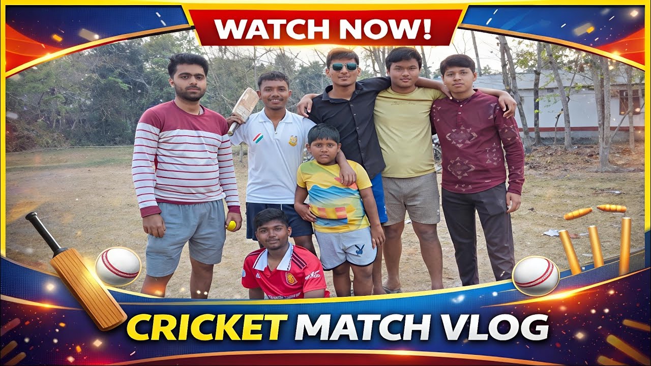 Funny Cricket Match with Bondhura 😂🏏 | Village Vlog