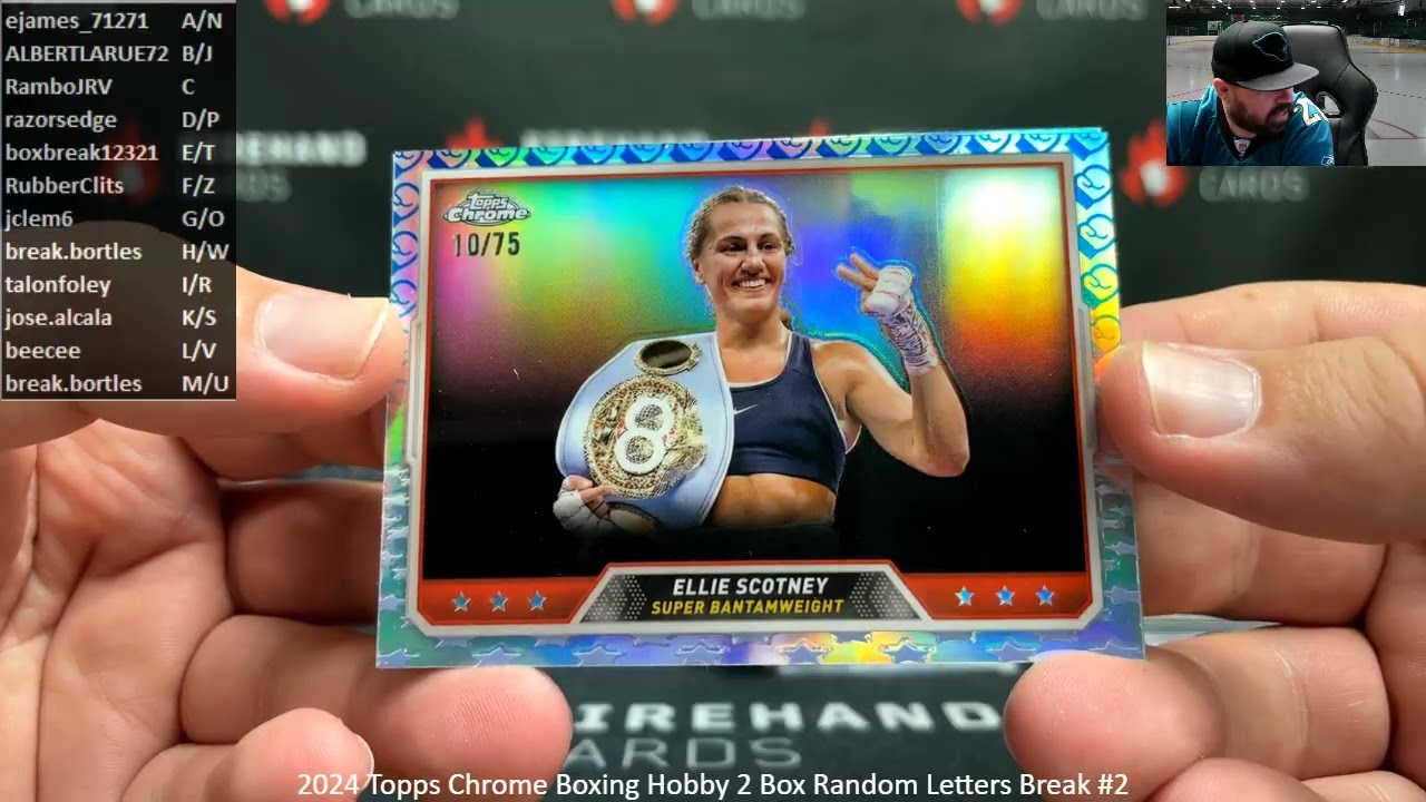 9/7/2025 2024 Topps Chrome Boxing Hobby 2 Box Random Letters Break #2