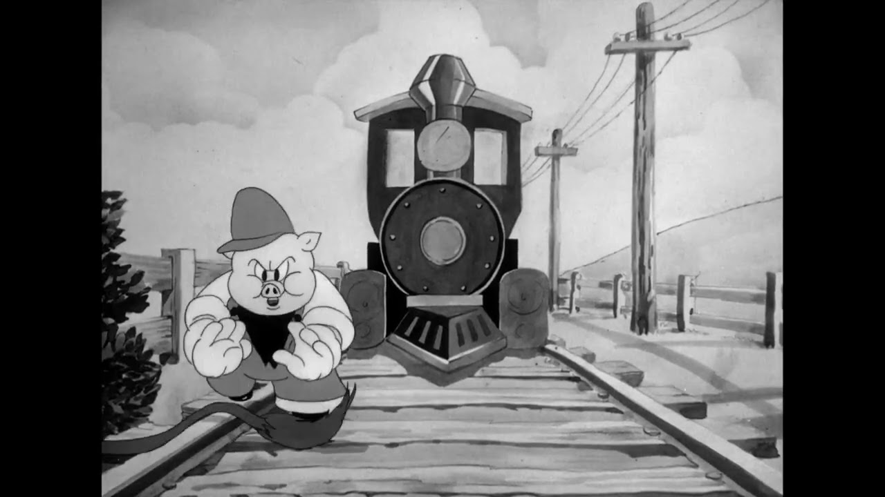 Porky's Railroad (1937) | Looney Tunes | Public Domain Porky Pig Cartoon