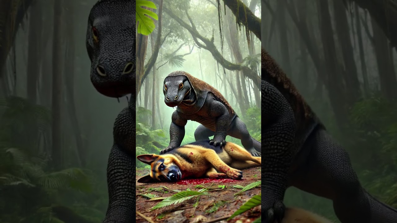 komodo dragon vs Pitbull vs (Rottweiler, Husky, German Shepherdtiger,panther) Battle.