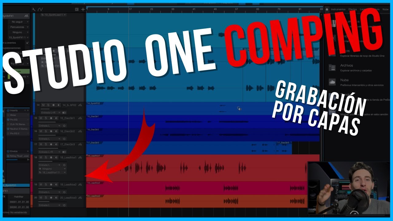 STUDIO ONE COMPING (tomas por capas) TUTORIAL