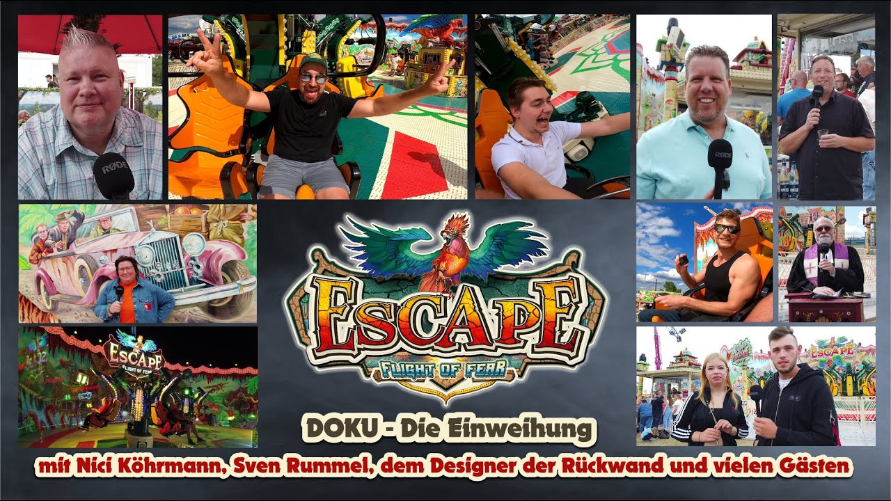 DOKU - Die Einweihung von Escape das Abenteuer - Interview mit dem Designer, Special Guests & Onride