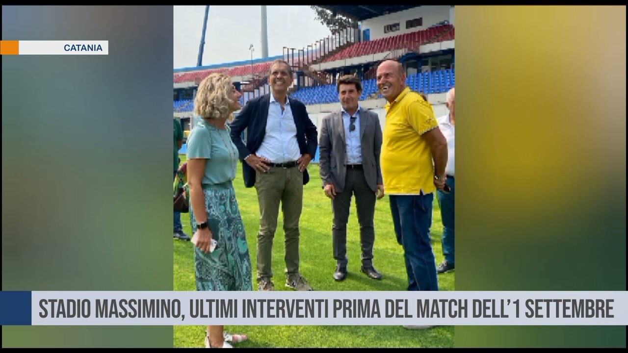 Catania. Stadio Massimino, ultimi interventi   prima del match dell’1 settembre