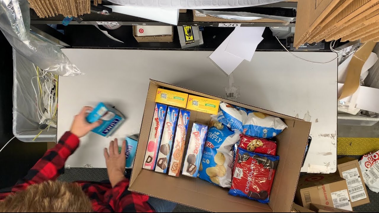 POV of a Target Employee | HUGE Snack Order | TikTok Compilation | Packing boxes and orders 📦