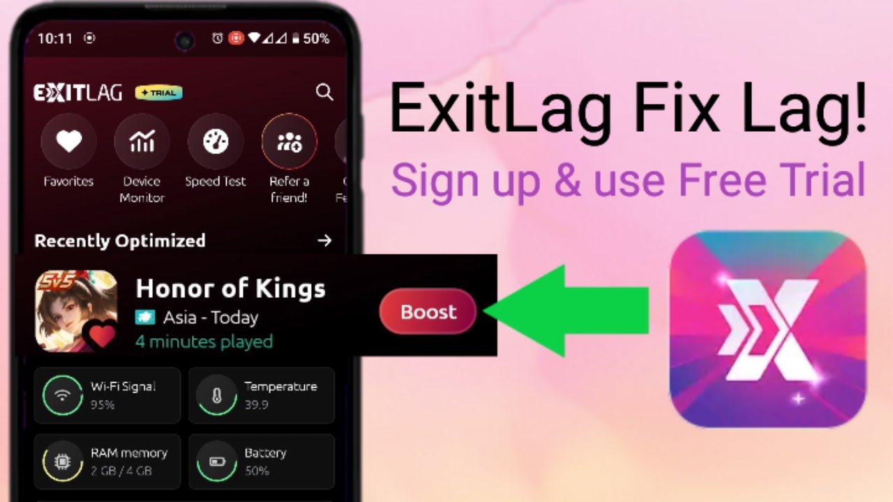How to sign up exitlag on mobile || download & use ExitLag app free trial for mobile games