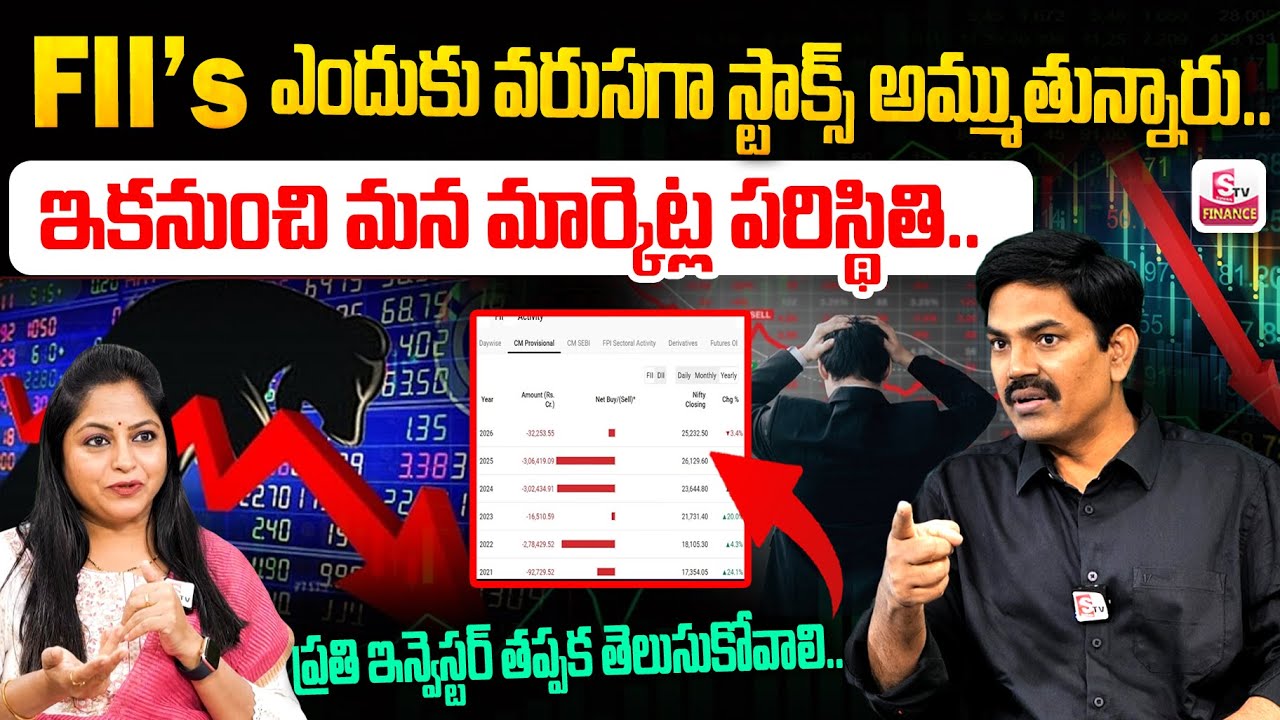 🚨ALERT! Why FII’s are selling heavily | Today Stock Market News | Sundara Rami Reddy| SumanTV Jaya