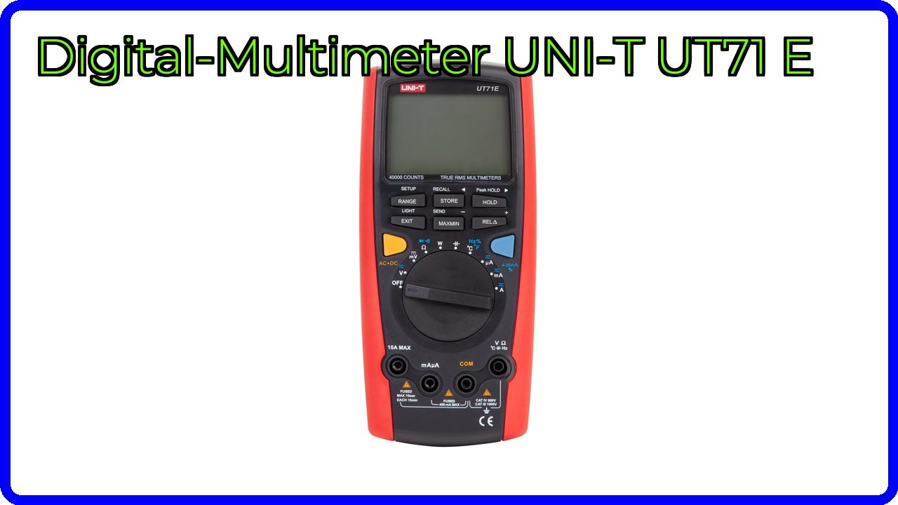 BEWERTUNG (2025): Digital-Multimeter UNI-T UT71 E. WESENTLICHE Einzelheiten