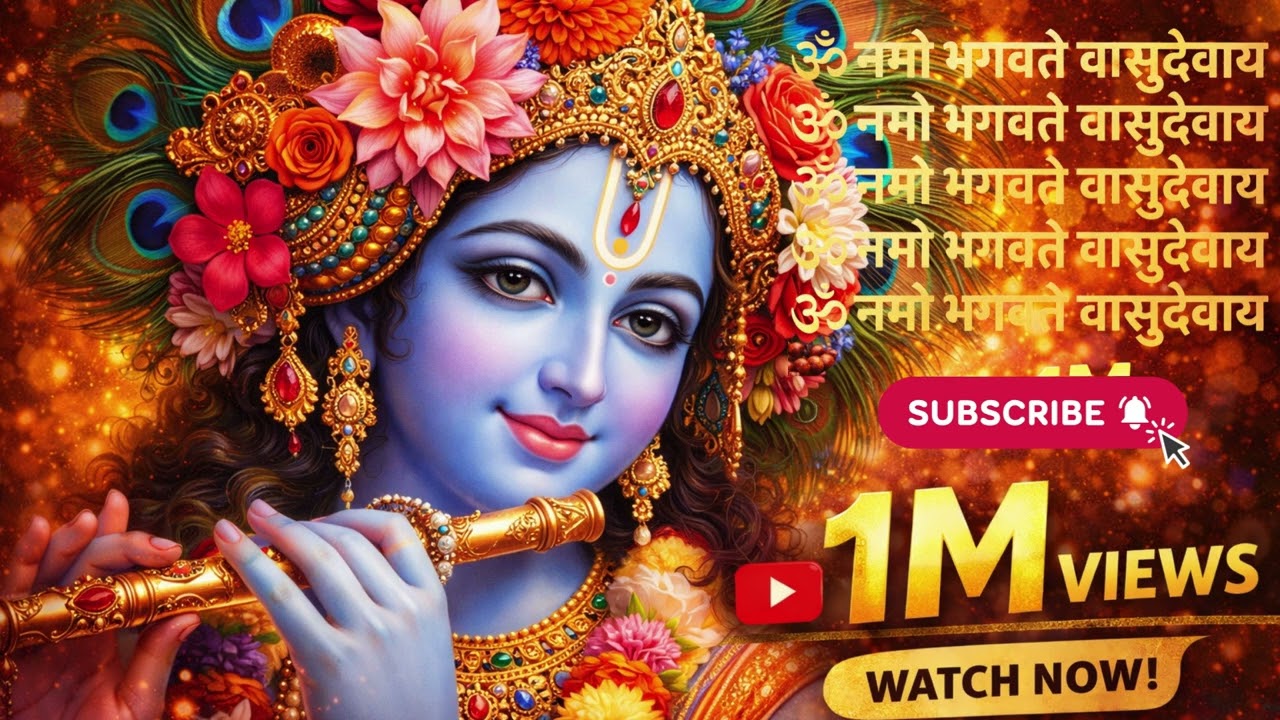 ॐ नमो भगवते वासुदेवाय | Most Beautiful Krishna Darshan | Peaceful Vishnu Mantra Chant