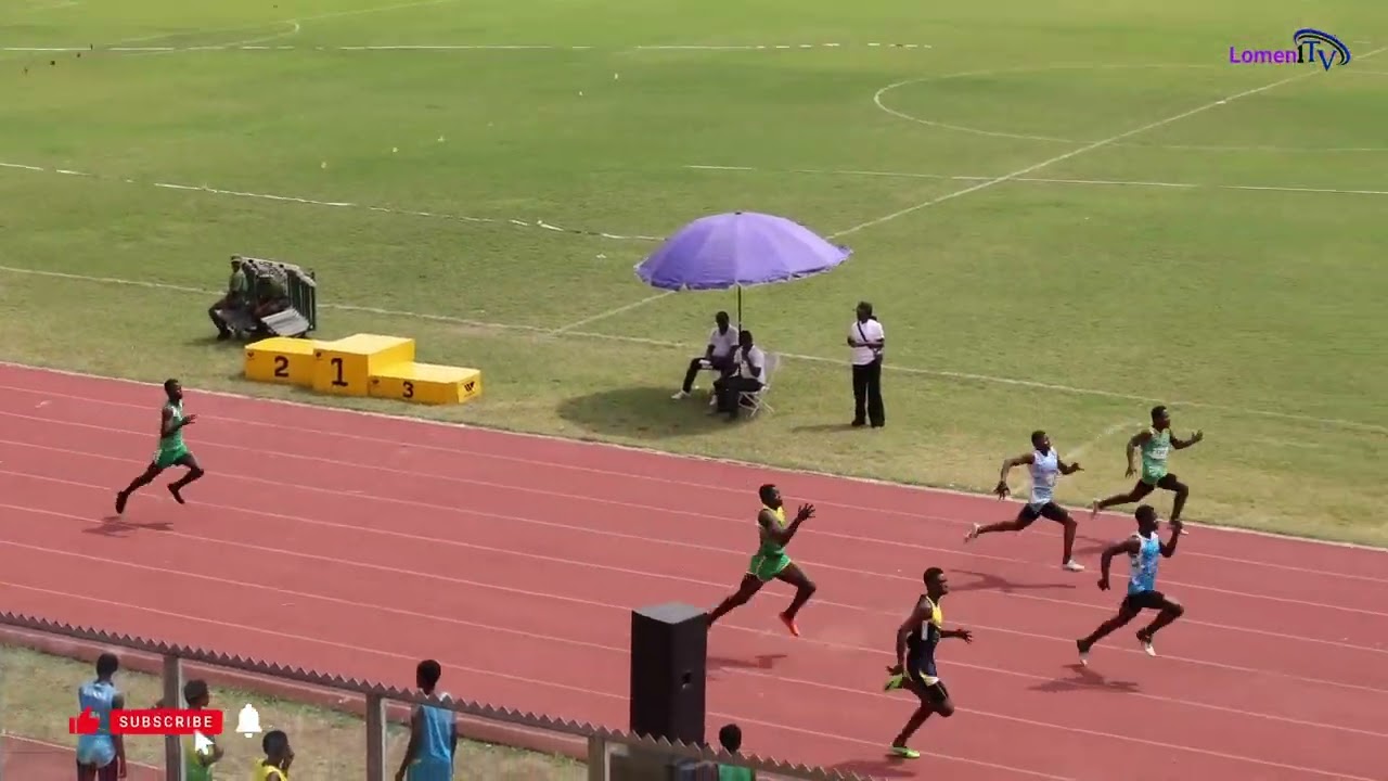Boys 100m heat 5. 10.90sec. zone 3. Ashanti region Interco 2026.