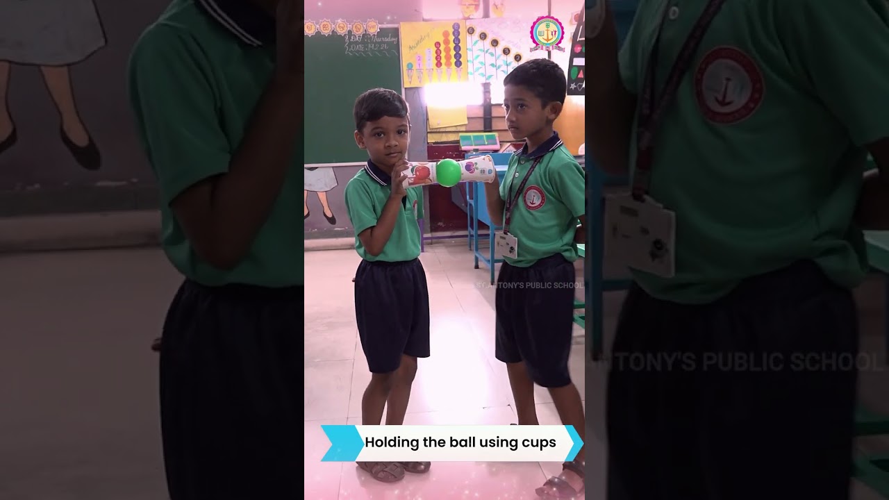 St. Antony’s Public School || Balancing the ball with cups || UKG Activity