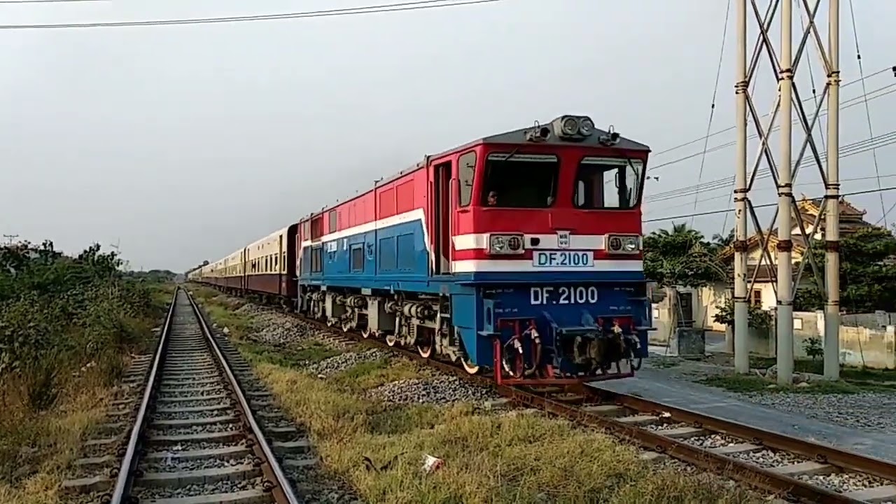 Hard Working Train(Myanmar Railway)