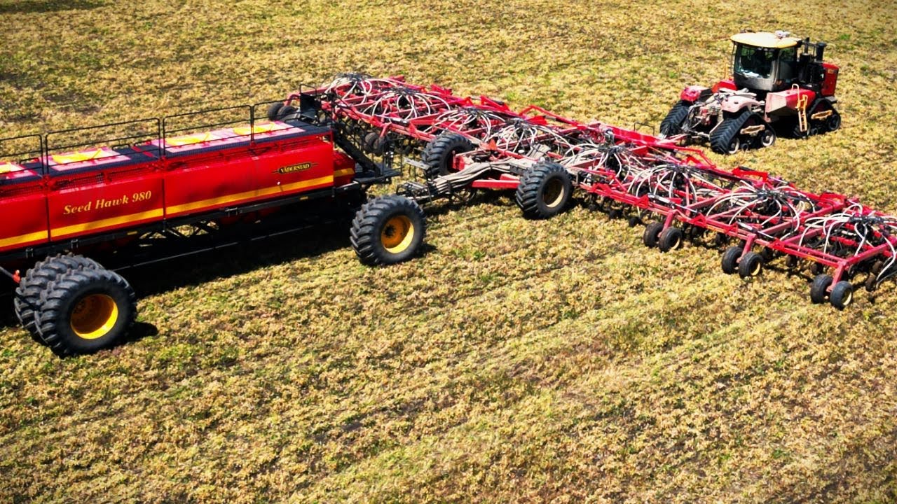 620HP Delta Track & 80 foot Vaderstad Seedhawk air seeder + 980 bushel cart