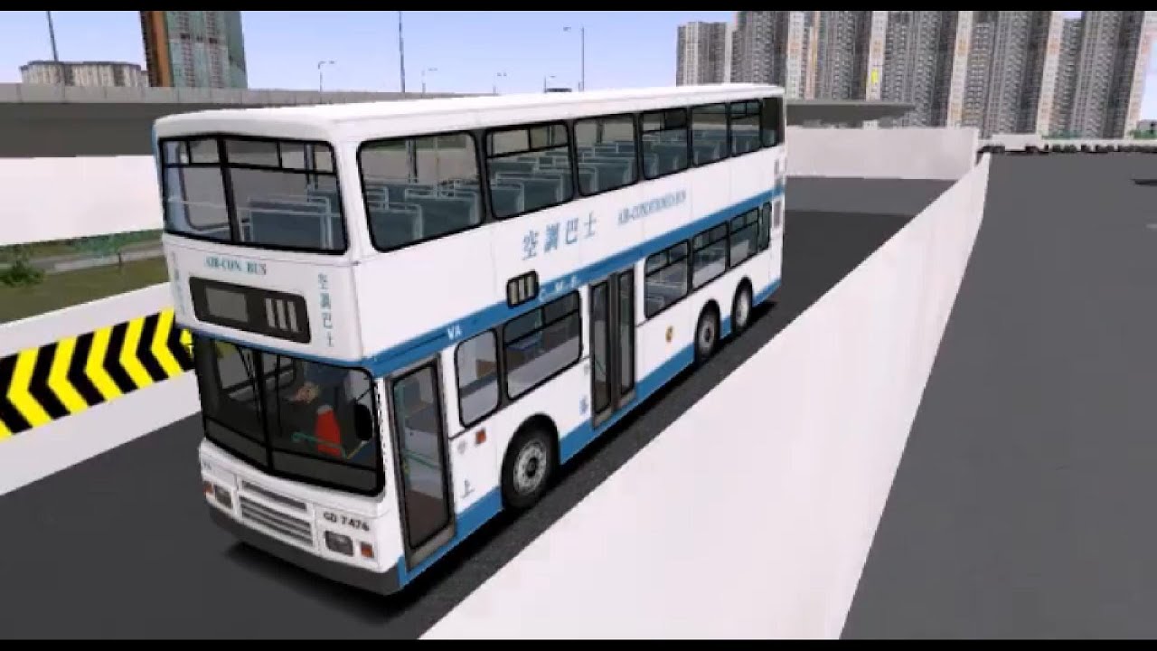 Omsi 1 tour (096) CMB Volvo Olympian 11m VA1 GD7476 @ KMB Lai Chi Kok Depot Map 九巴荔枝角車廠