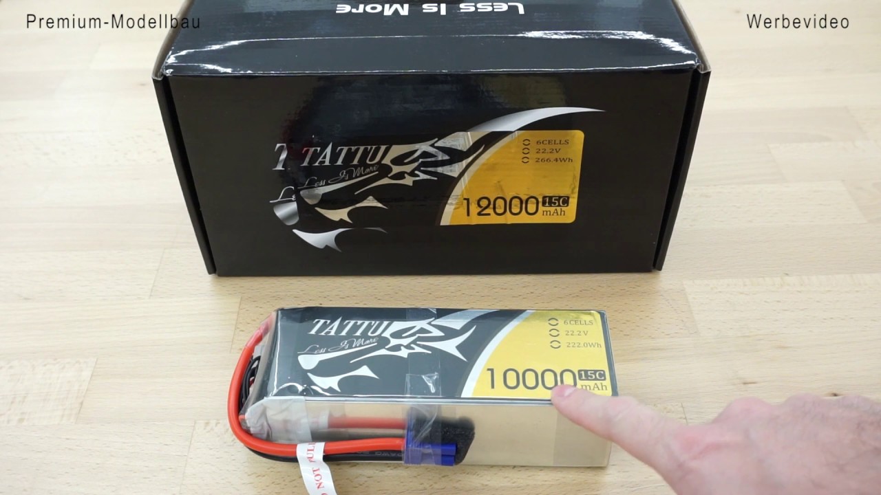 Gens Ace Tattu 6S 10000mah und 12000mah Multicopter Lipo Akkus - Tipps und Tricks (DEUTSCH)