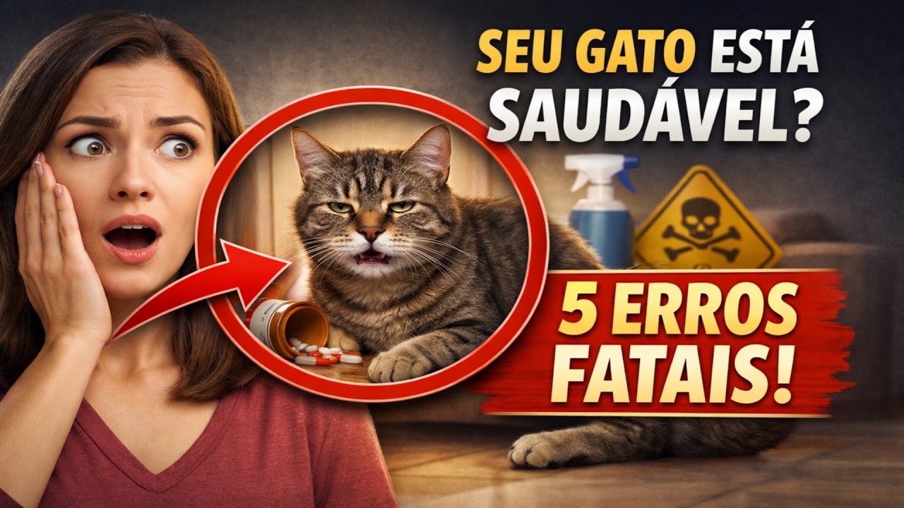 Seu gato parece SAUDÁVEL? 😼 Cuidado! 5 ERROS que podem ser FATAIS (mesmo dentro de casa) 🙀