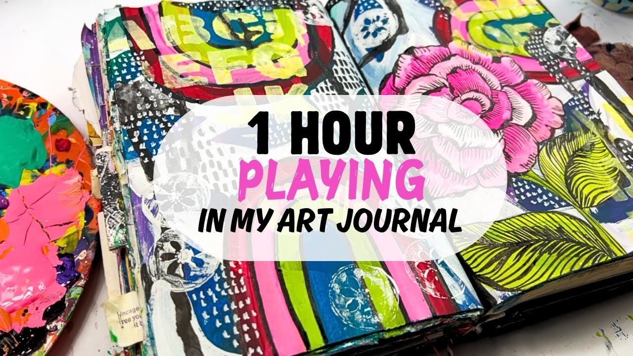 1 hour in my art journal