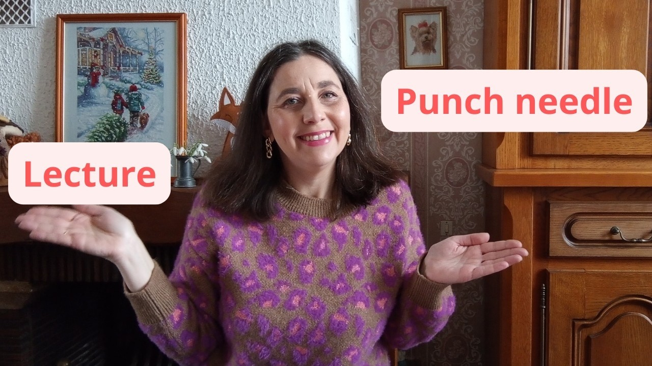 Vlog: punch needle; lecture, projets