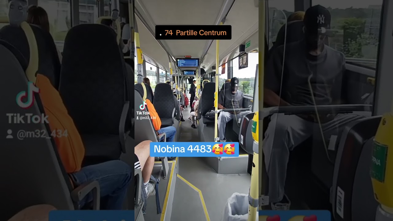 Linje 74 Mot Partille Centrum från Angered Centrum till Storås industriväg and bye to Nobina 4483❤️