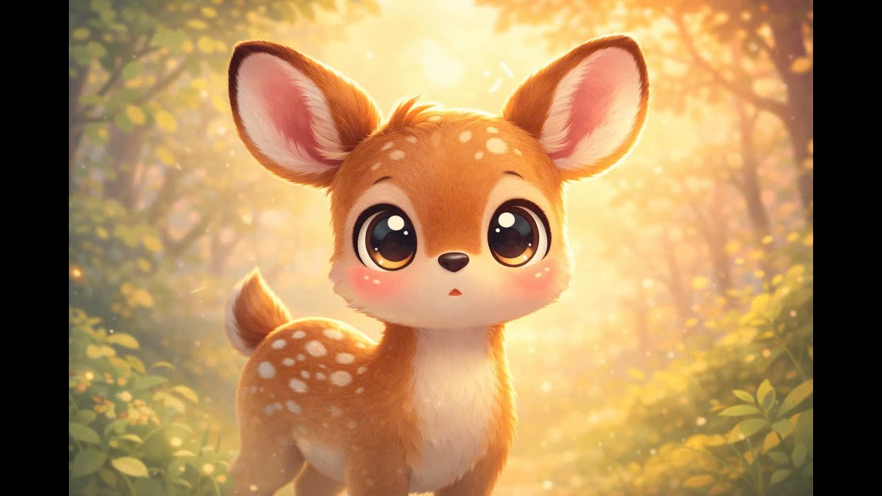 Chuyện cho bé | Nai con dừng lại khi nghe động | The little deer paused when it heard a noise