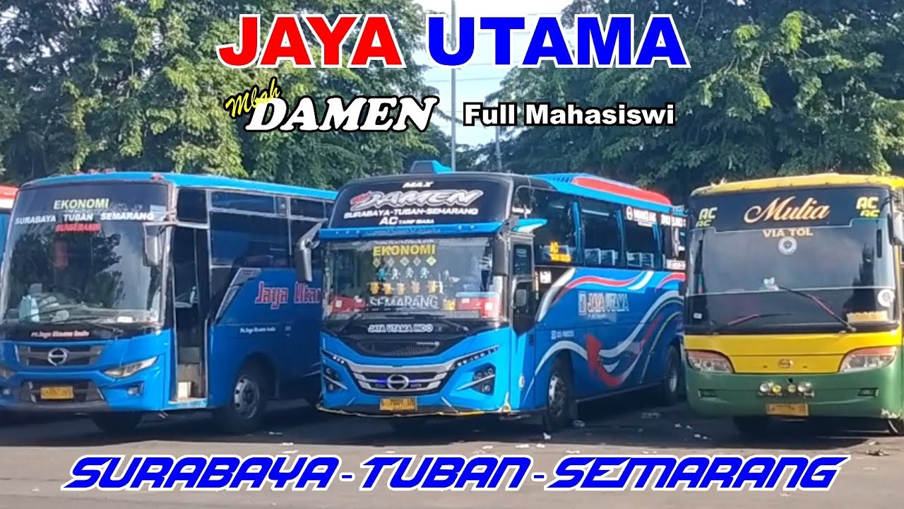 Naik Bus Jaya Utama Damen || Penumpang Full Mahasiswi 🧕