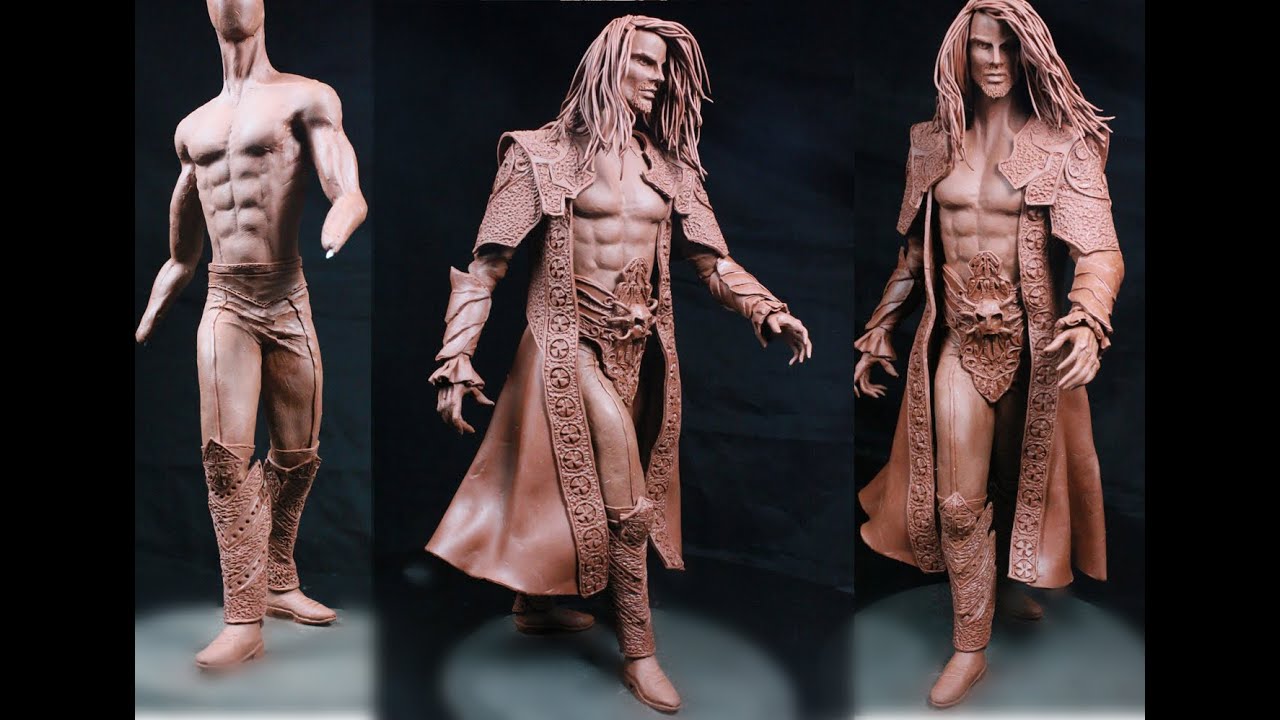sculpting Gabriel Belmont from Castlevania Lords of the Shadow. Dracula