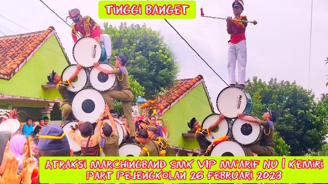 Atraksi Drumband MarchingBand SMK VIP Ma'arif NU 1 kemiri Part Khataman Pejengkolan Kebumen 2023
