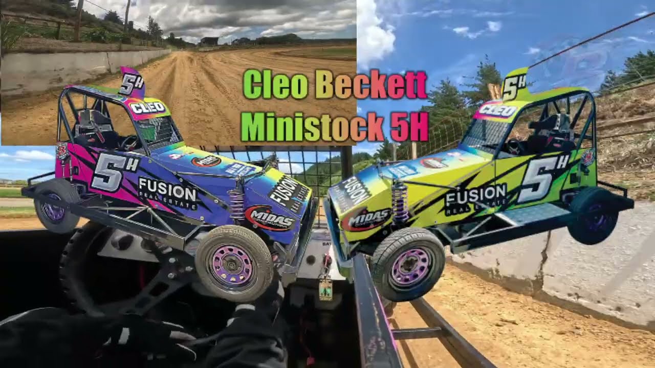 Beckett Racing Cleo Beckett Ministock 5h Race 1 Whangarei Speedway New Year RaceMeet 17.1.2026