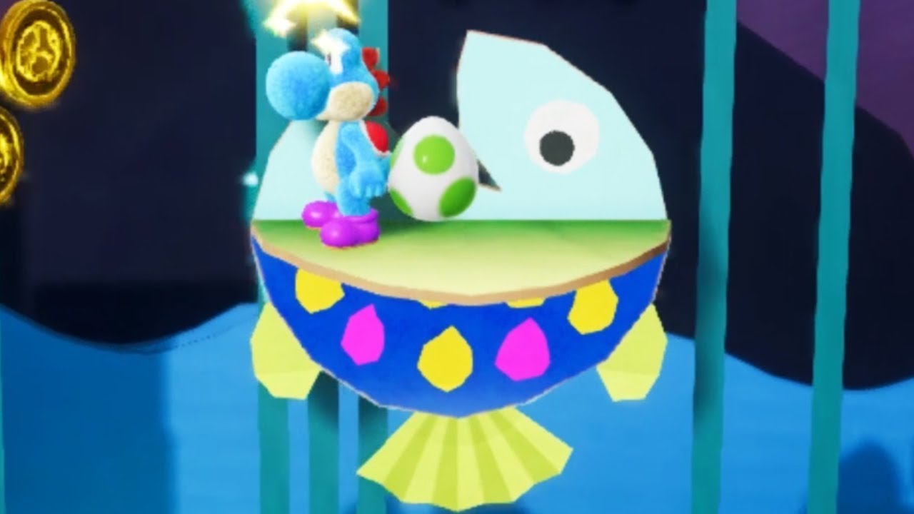 Yoshi's Crafted World - 100% Walkthrough - Mine-Cart Cave - Front & Flip Side