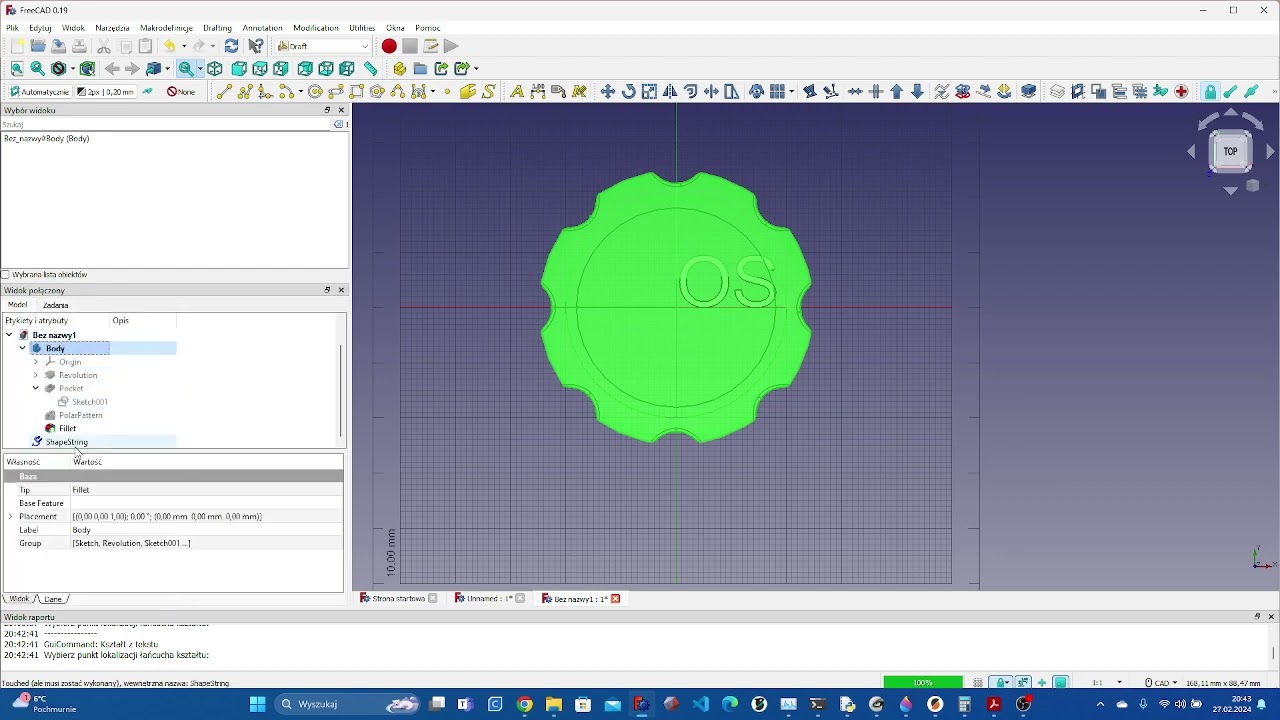 Design of MakersMuse OpenSourceMakerCoin in FreeCAD