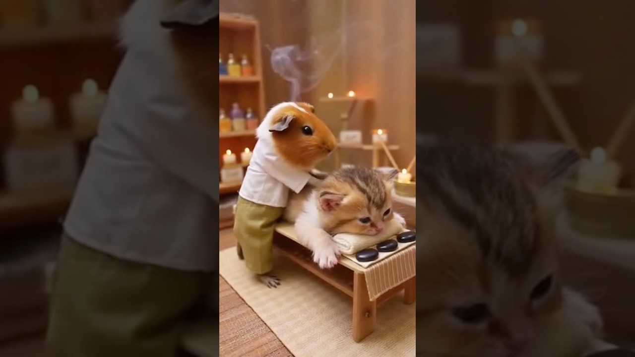 5-Star Luxury Spa for Kittens (Wait for the staff...) ⭐