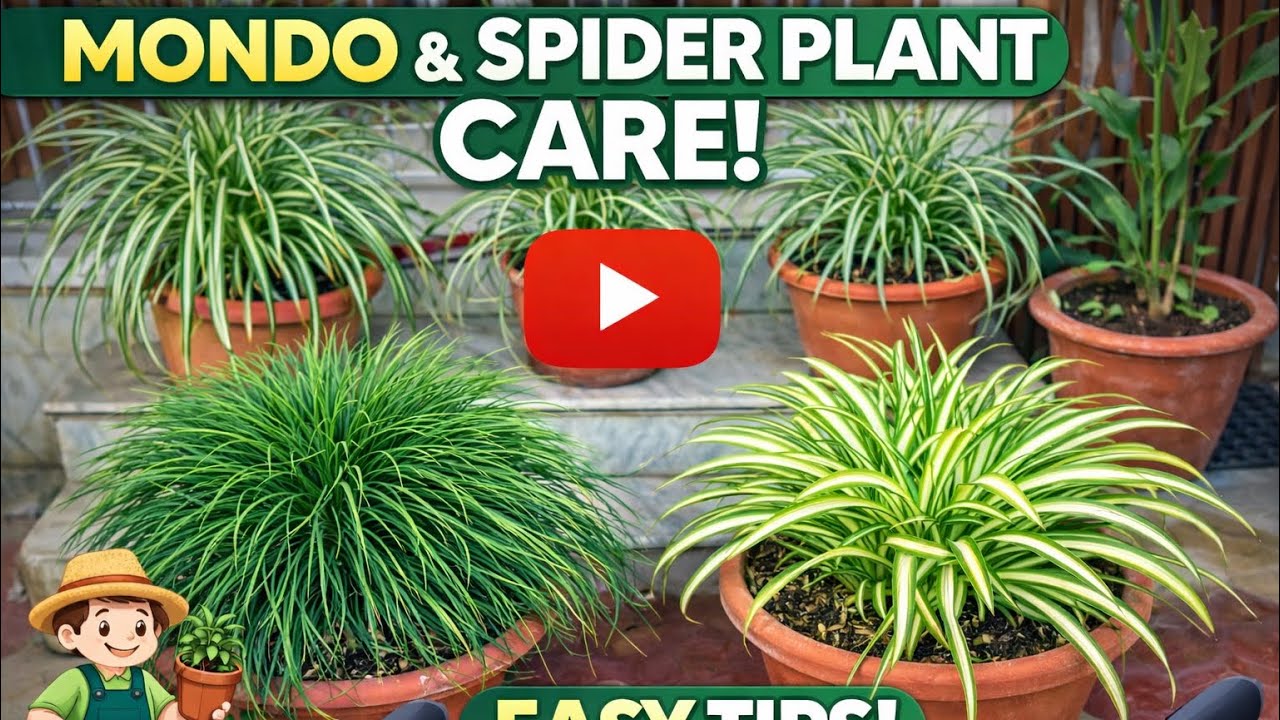Garmi ke mausam ka perfect plant |Mondo plant Spider plant | care and tips in this summer 
