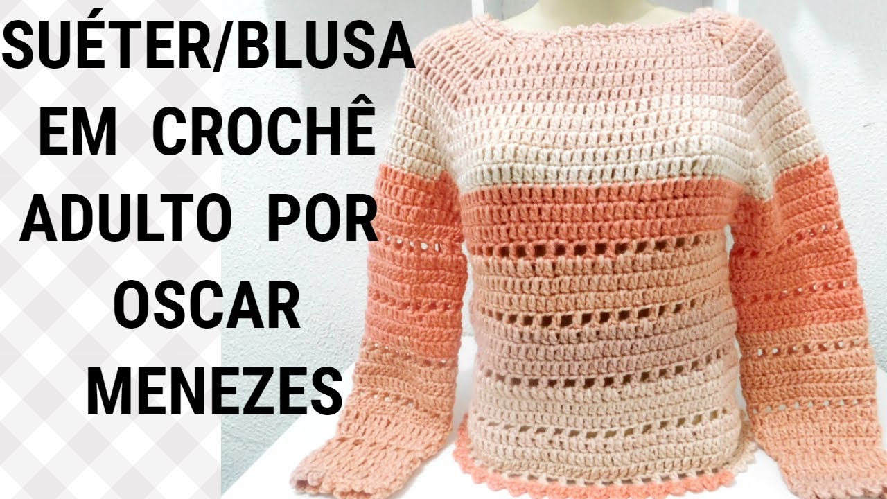 Suéter/Blusa em Crochê Por Oscar Menezes