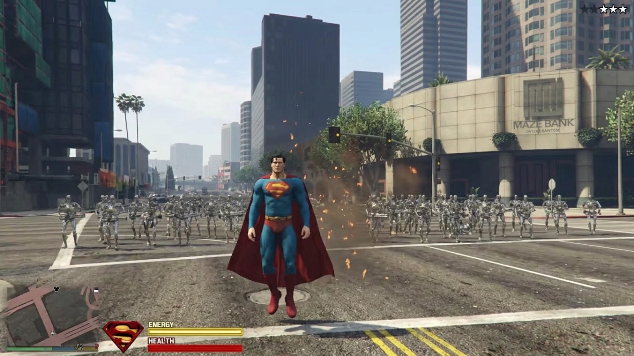 GTA 5 Superman VS Terminator Army