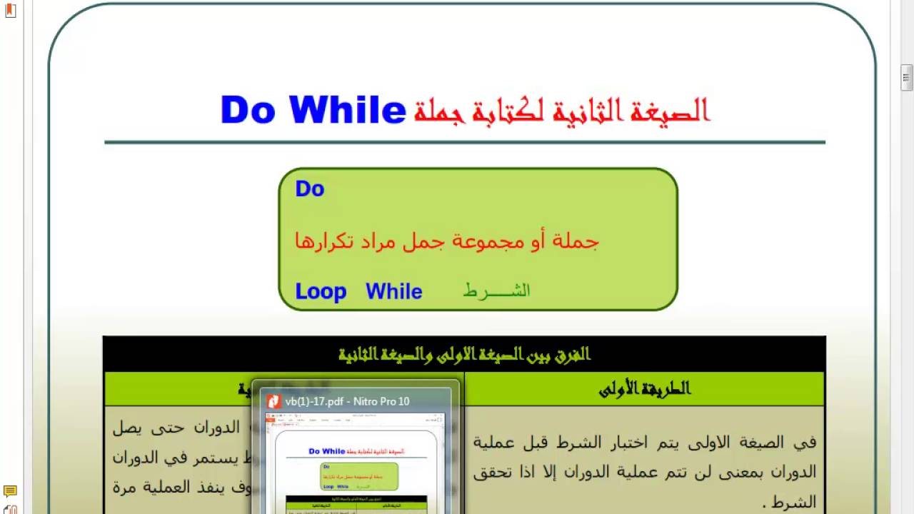 26 التكرار بواسطة جملتي Do While and Do Until