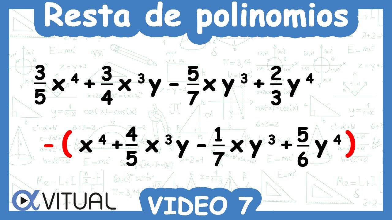 Resta de Polinomios | Video 7 de 10