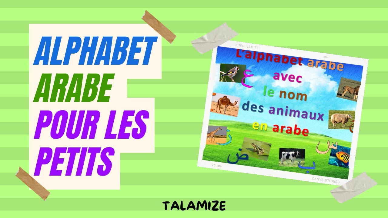 Alphabet arabe + les noms des animaux