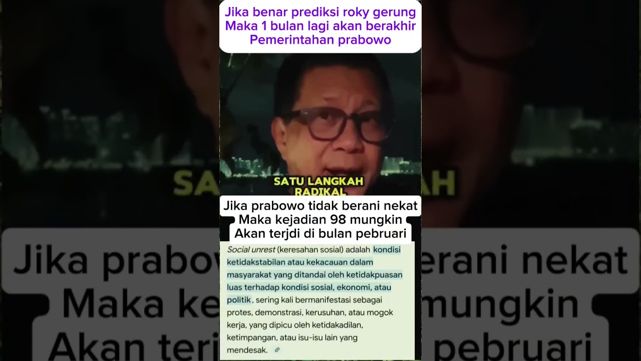 ramalan prabowo oleh roky prabowo hanya punya waktu 1 bulan lagi