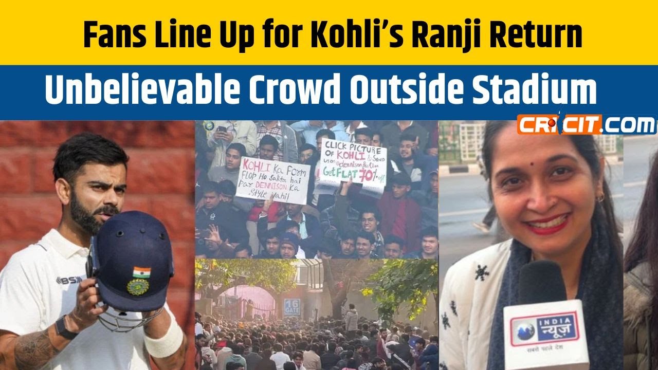 Fans Gather at Arun Jaitley Stadium from 5 AM.. Kohli-Mania Hits Delhi | RCB Chants for Ranji Match