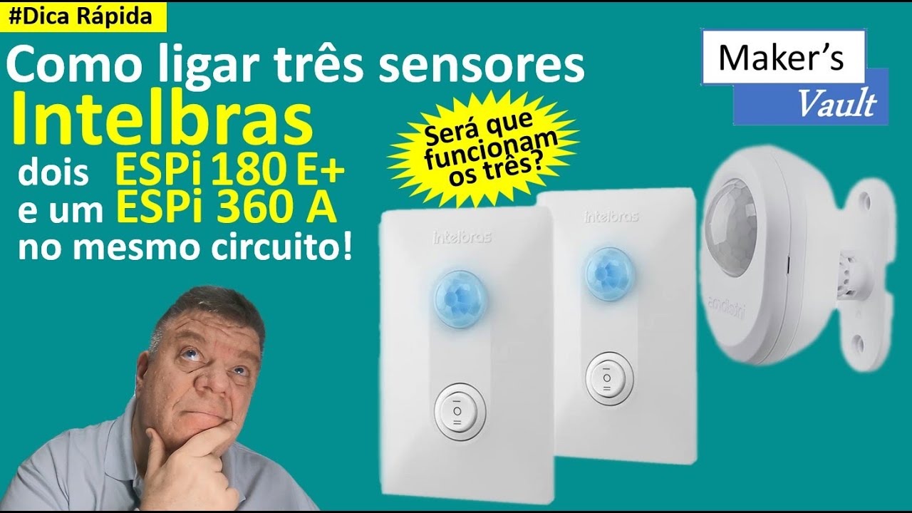 #Dica Rápida - Como Ligar 3 sensores Intelbras, 2 ESPi 180 E+ e 1 ESPi 360 A  em um mesmo circuito?