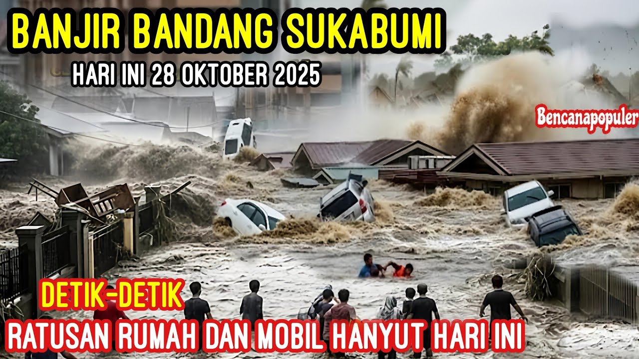 SUKABUMI TENGGELAM 28 OKTOBER 2025 || BANJIR BANDANG DAHSYAT DI SUKABUMI HARI INI - SEMUA HANYUT