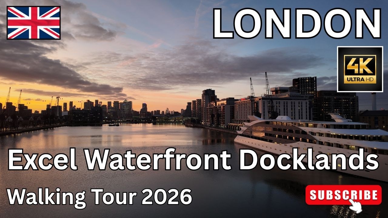 LONDON [4K] Amazing Excel Waterfront Docklands City Airport Day Night Walking Tour 2026 #viralvideo