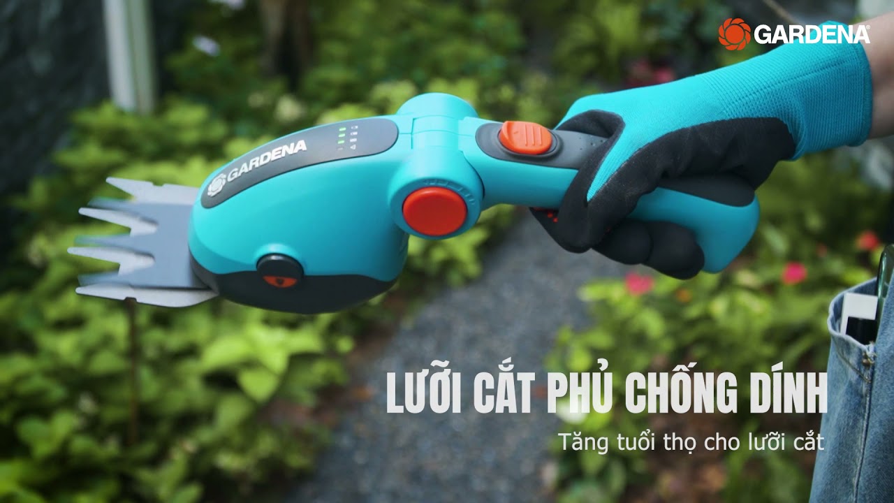 Máy cắt cỏ cầm tay chạy pin Gardena 09856-20 nhập khẩu Đức | Gardena Vietnam