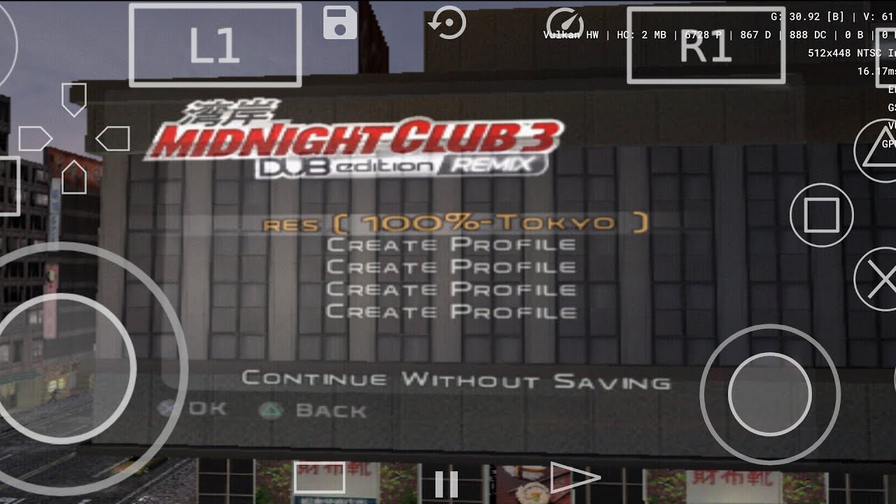 Midnight Club 3 - O último torneio de Tokyo, e do jogo - Xiaomi Poco X3 Pro [AetherSX2]