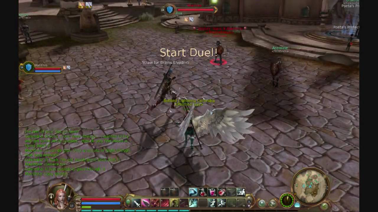 Aion Gladiator - level 17 attack chain example and Aerial PVP.