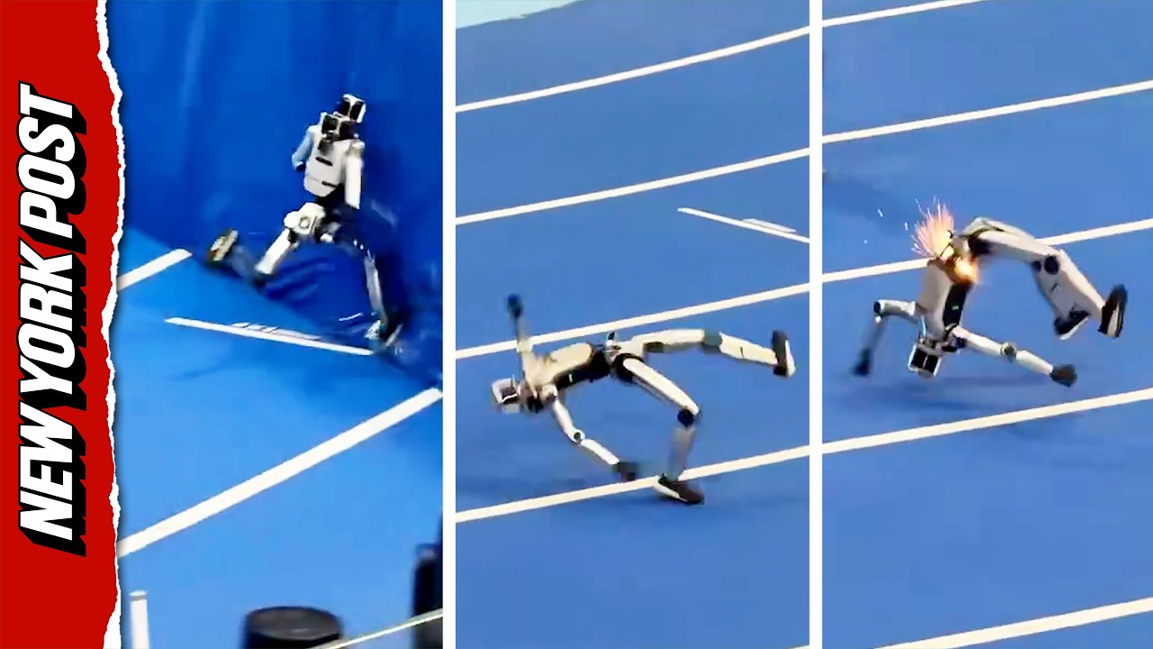 Robot Athlete Turns Into Crash Test Dummy After Smacking Into Wall