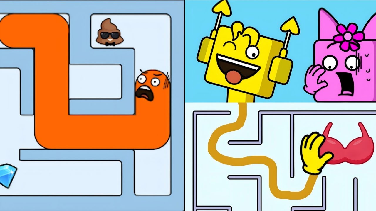 Лабиринт «Погладь меня» против лабиринта «Квадратная Пунки» — скоростное прохождение до максималь...