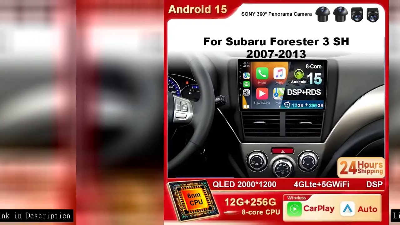 Android 15 Carplay Car Radio For Subaru Forester 3 SH 2007-2013 For Impreza GH GE 2 Din Multimedia P
