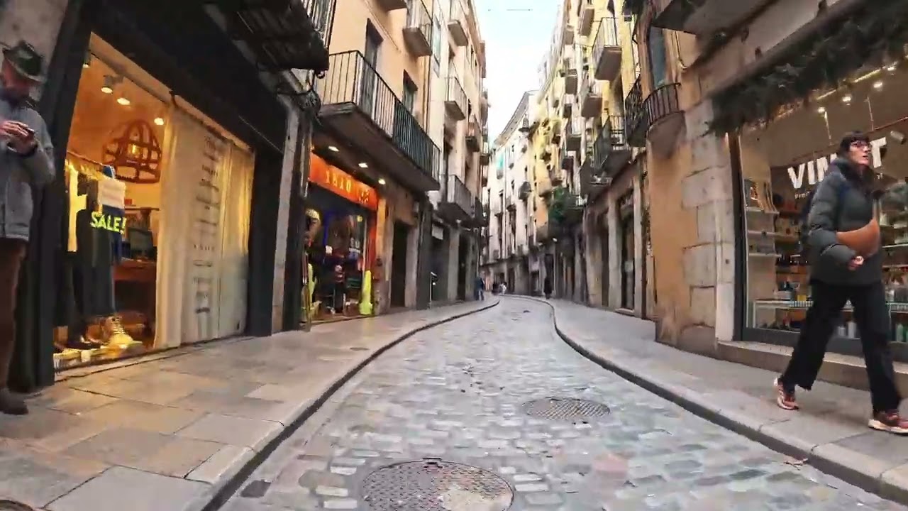 Ride Along Cobbled Streets in Barri Vell